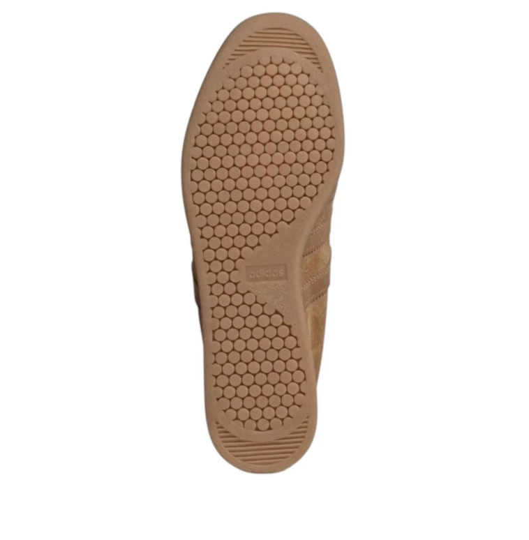 adidas Tan Three-Stripes Low-Top Sneakers