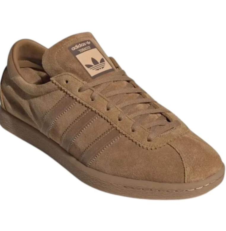 adidas Tan Three-Stripes Low-Top Sneakers