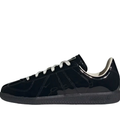 adidas Glossy Black Low-Top Sneakers with White Laces