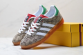 adidas Gucci GG Monogram Low-Top Sneakers with Gum Sole