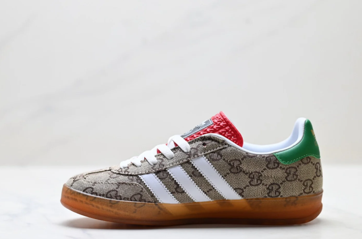 adidas Gucci GG Monogram Low-Top Sneakers with Gum Sole