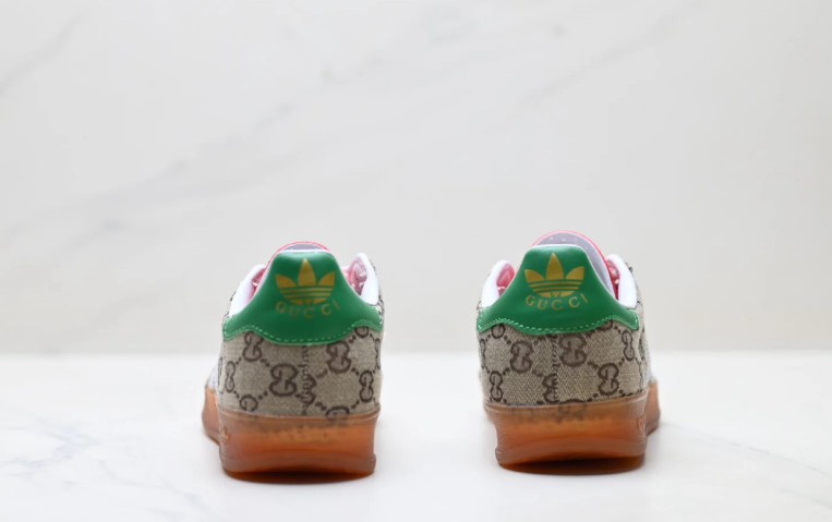 adidas Gucci GG Monogram Low-Top Sneakers with Gum Sole