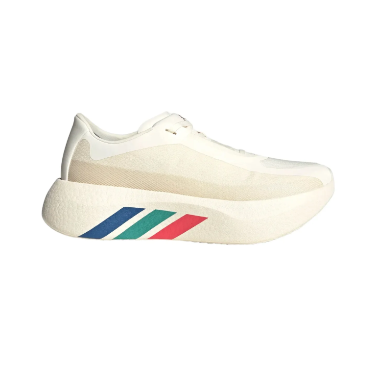 adidas Cream Sneakers with Blue, Green and Red Sole Stripes