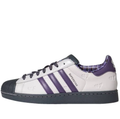 adidas Superstar White and Purple Sneakers with Black Shell Toe