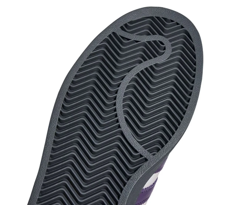 adidas Superstar White and Purple Sneakers with Black Shell Toe