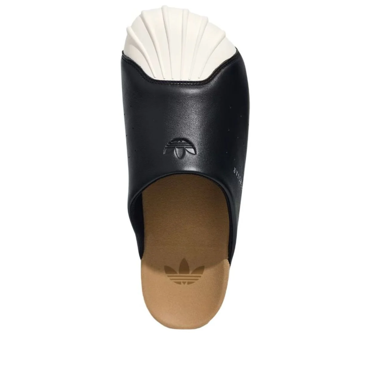 adidas Superstar Black Shell-Toe Slip-On Mules