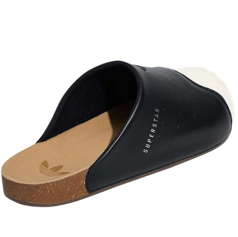 adidas Superstar Black Shell-Toe Slip-On Mules