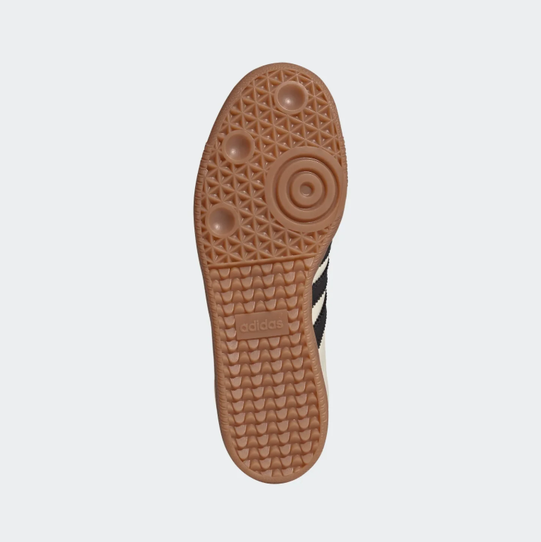 adidas Samba Cream and Black Sneakers with Gum Sole