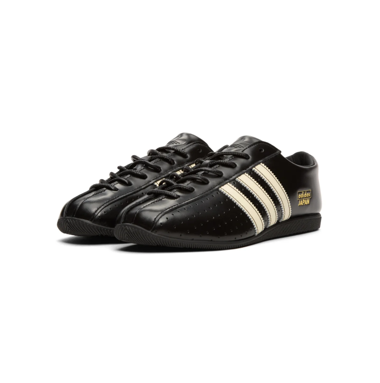 adidas Japan Black Low-Top Sneakers with Cream Stripes