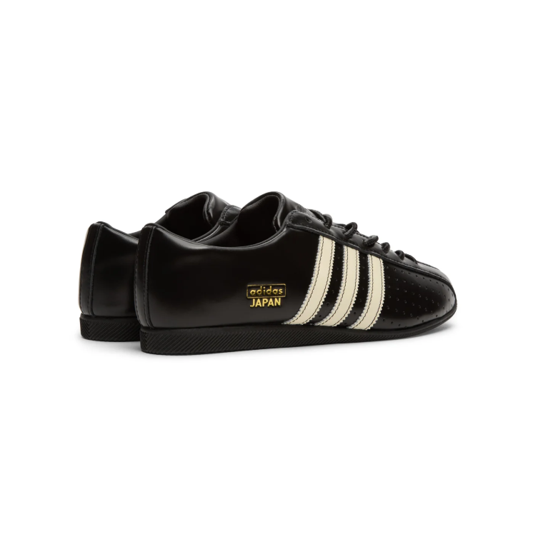 adidas Japan Black Low-Top Sneakers with Cream Stripes