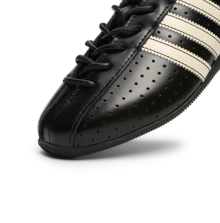adidas Japan Black Low-Top Sneakers with Cream Stripes