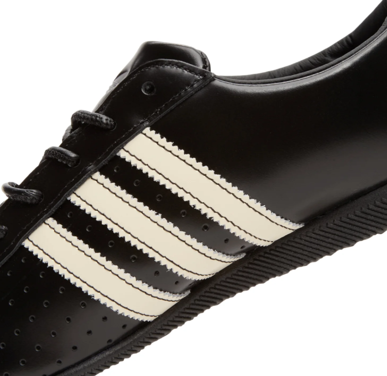 adidas Japan Black Low-Top Sneakers with Cream Stripes