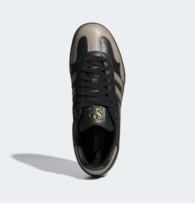 adidas Samba Black and Beige Sneakers with Brown Sole