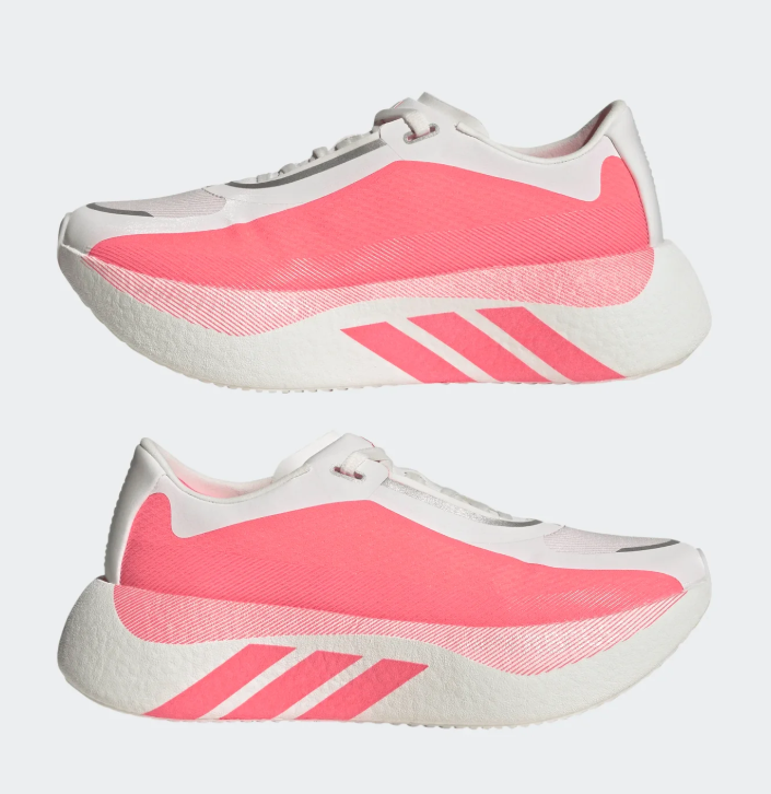 adidas Cream and Coral Pink Sneakers with Sculpted Sole