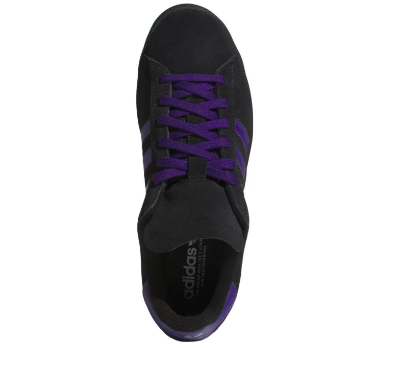 adidas Campus Black and Purple Low-Top Sneakers