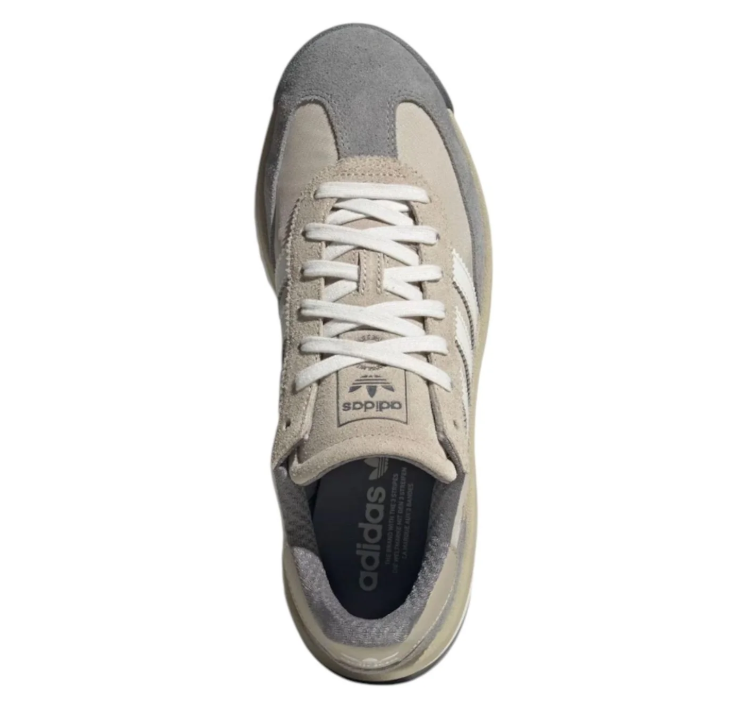 adidas SL 72 Beige and Gray Sneakers with White Stripes