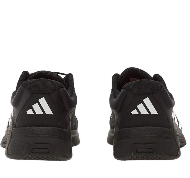 adidas Black Low-Top Sneakers with White Three-Stripes
