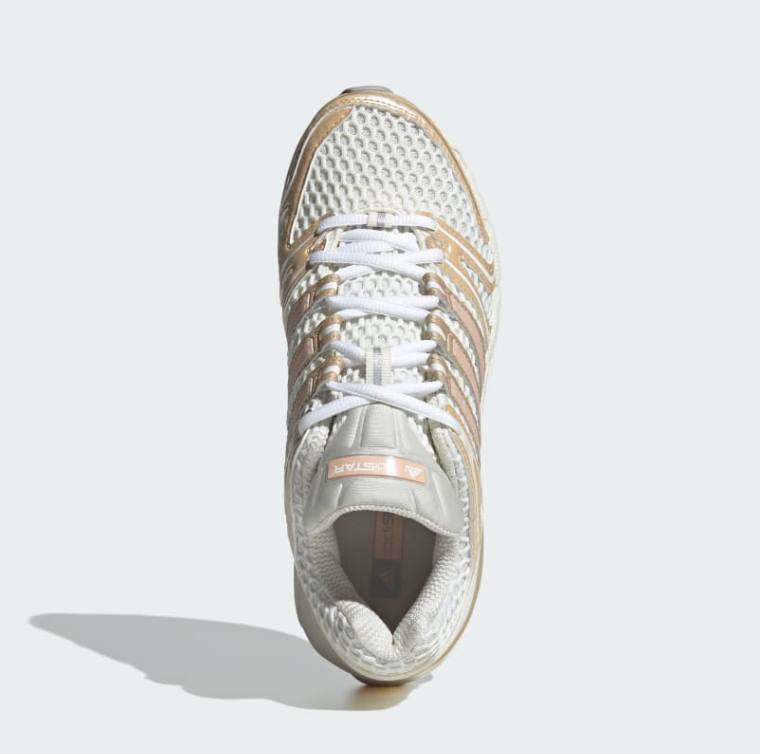 adidas Cream Mesh Sneakers with Champagne Gold and Blush Accents