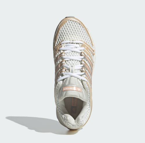 adidas Cream Mesh Sneakers with Champagne Gold and Blush Accents