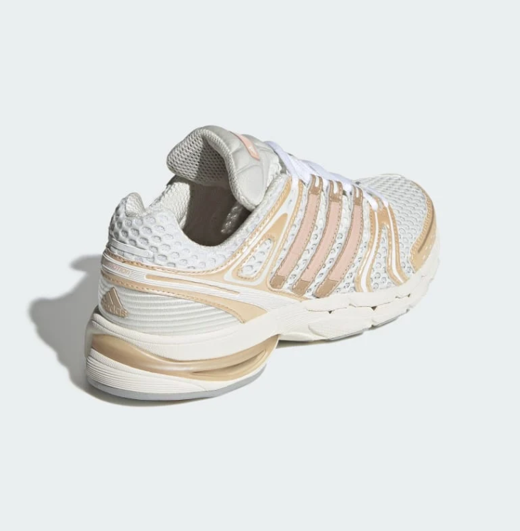 adidas Cream Mesh Sneakers with Champagne Gold and Blush Accents