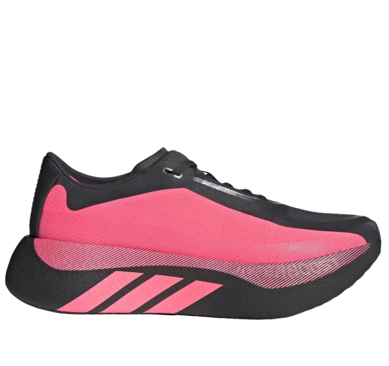 adidas Black and Hot Pink Sneakers with Sculpted Sole