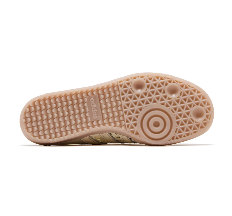 adidas Samba Cream Woven Mules with Blush Sole