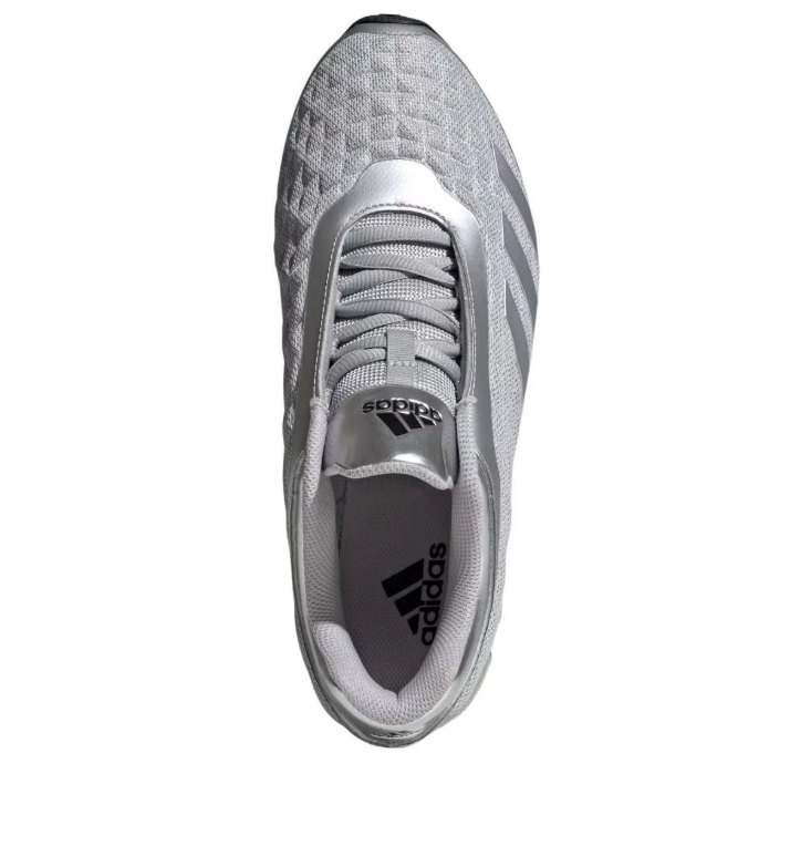 adidas Silver and Gray Sneakers with Sculpted Heel Pods
