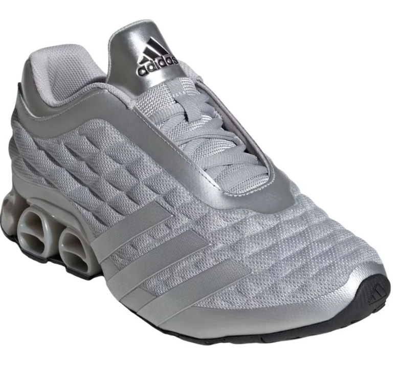 adidas Silver and Gray Sneakers with Sculpted Heel Pods