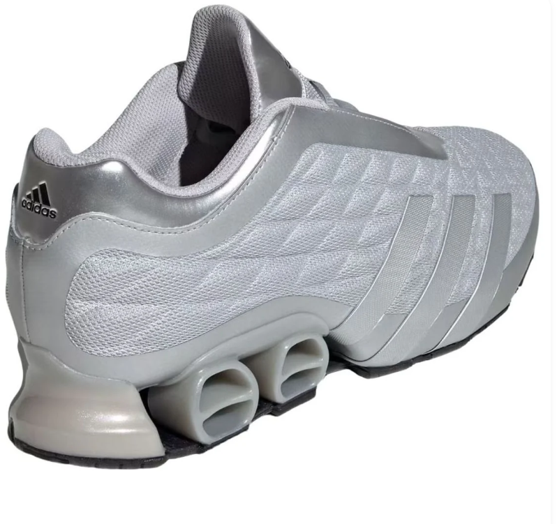 adidas Silver and Gray Sneakers with Sculpted Heel Pods