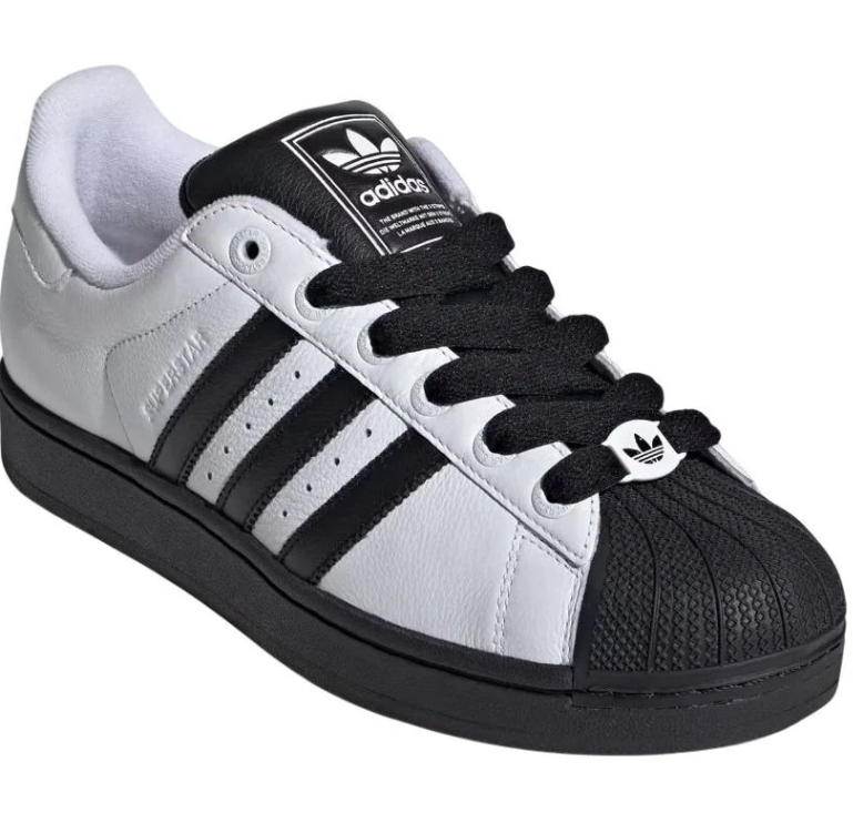 adidas Superstar White and Black Shell-Toe Sneakers