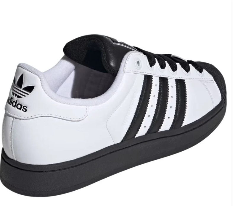 adidas Superstar White and Black Shell-Toe Sneakers