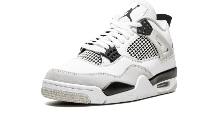 Air Jordan White and Gray Sneakers with Black Accents