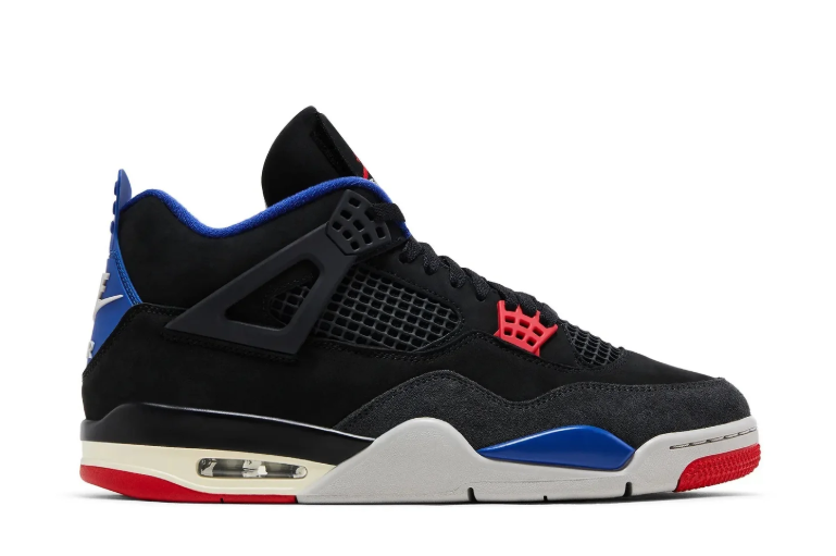 Air Jordan Black Sneakers with Blue and Red Accents