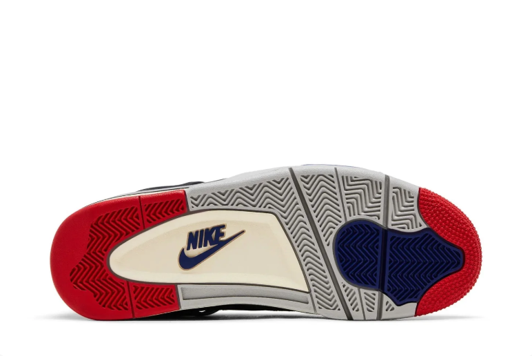 Air Jordan Black Sneakers with Blue and Red Accents