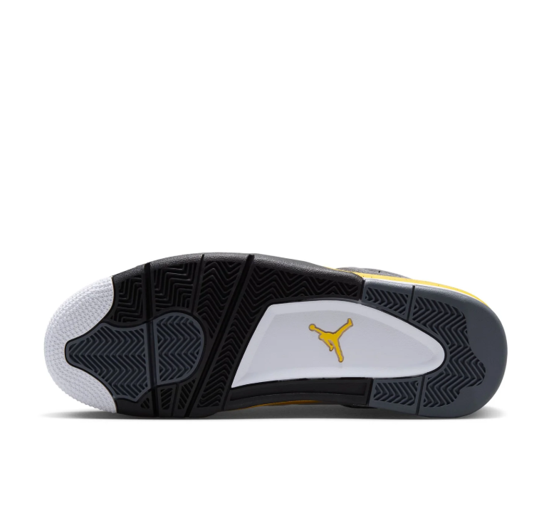 Air Jordan White Sneakers with Yellow Speckled Midsole and Black Accents