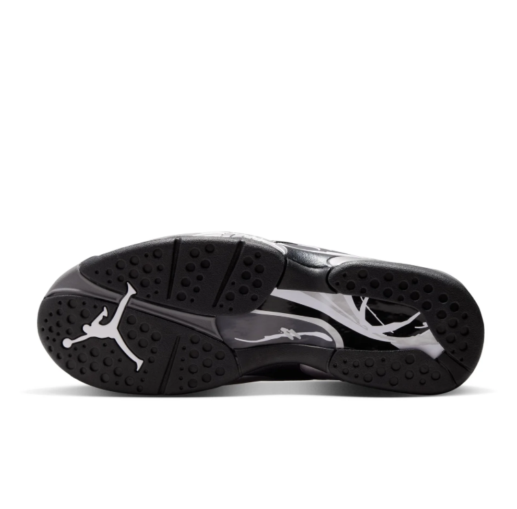 Air Jordan Black High-Top Sneakers with Cross Straps and Silver Accents