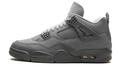 Air Jordan Gray Sneakers with Tonal Grid Panels and Dark Sole