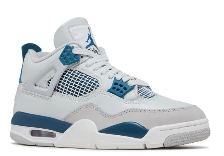 Air Jordan White and Light Gray Sneakers with Teal Blue Accents