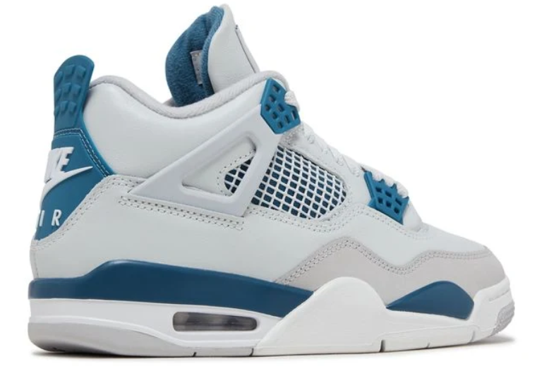 Air Jordan White and Light Gray Sneakers with Teal Blue Accents