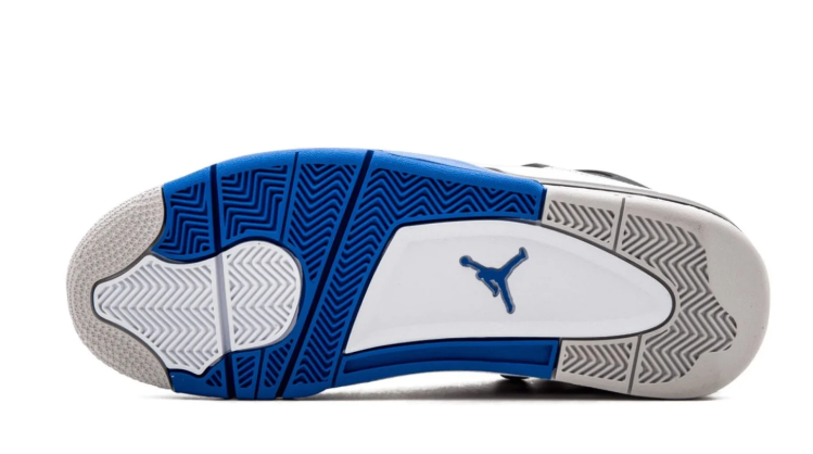 Air Jordan White Sneakers with Bright Blue and Black Accents