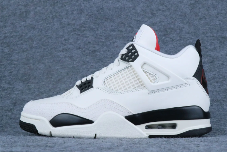 Air Jordan White and Black Sneakers with Red Flight Club Detailing