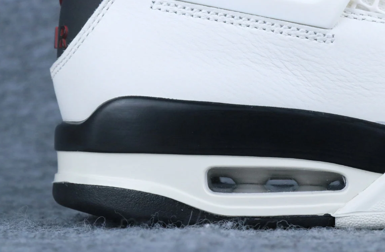 Air Jordan White and Black Sneakers with Red Flight Club Detailing