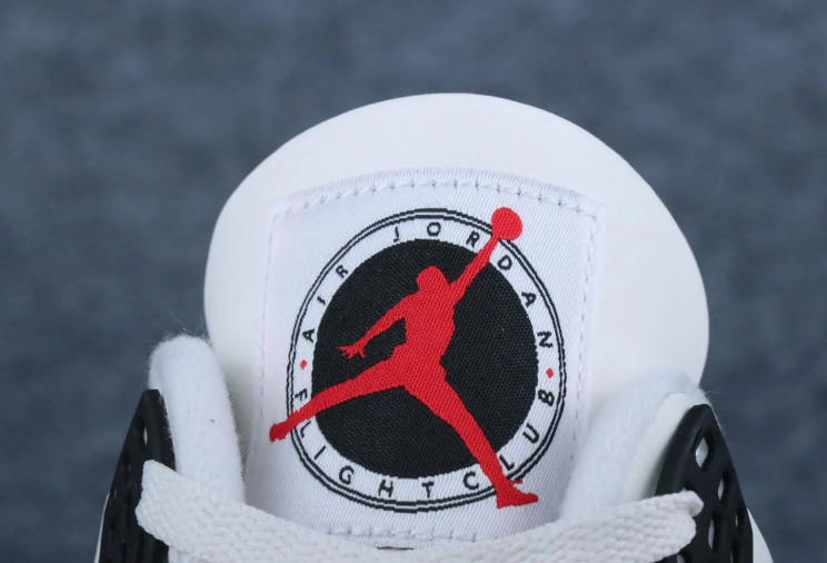 Air Jordan White and Black Sneakers with Red Flight Club Detailing