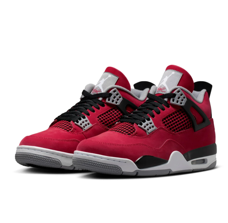 Air Jordan Red Sneakers with Black and Gray Accents