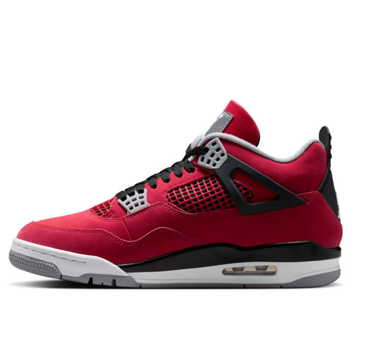 Air Jordan Red Sneakers with Black and Gray Accents