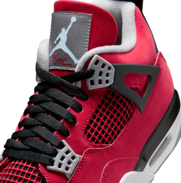 Air Jordan Red Sneakers with Black and Gray Accents