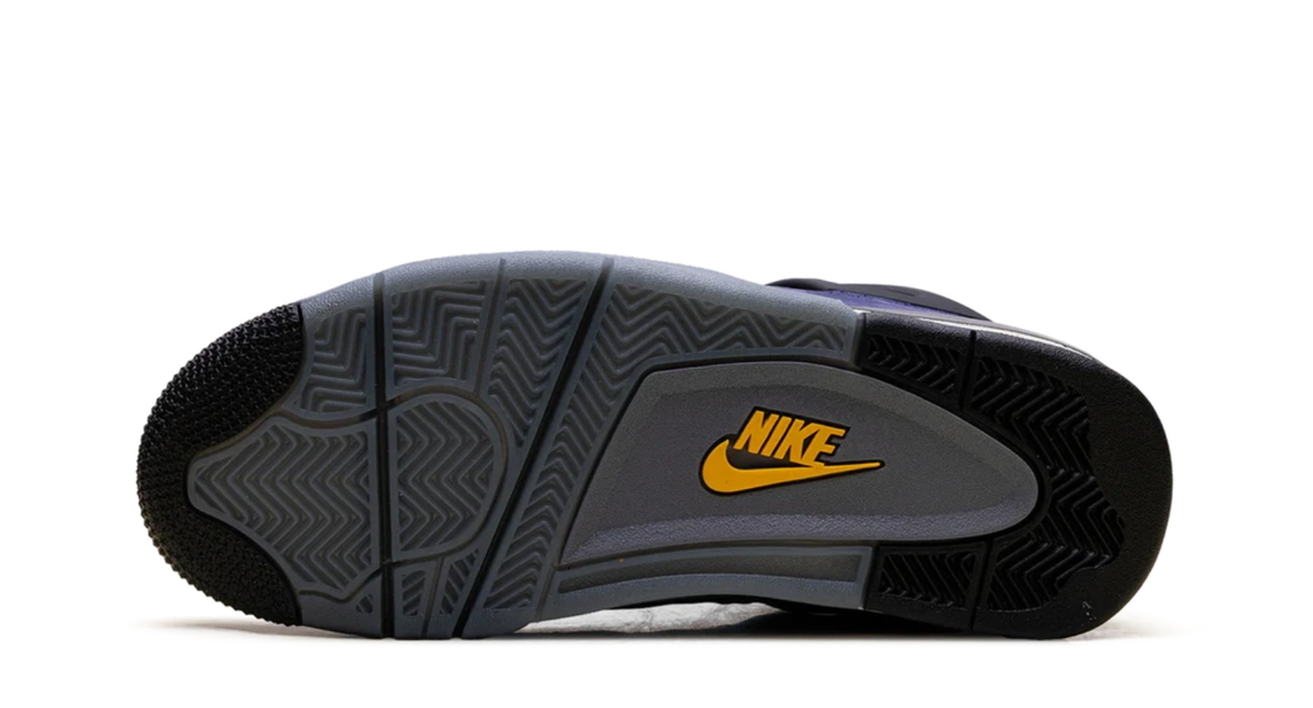 Air Jordan Deep Purple Sneakers with Gray and Yellow Accents