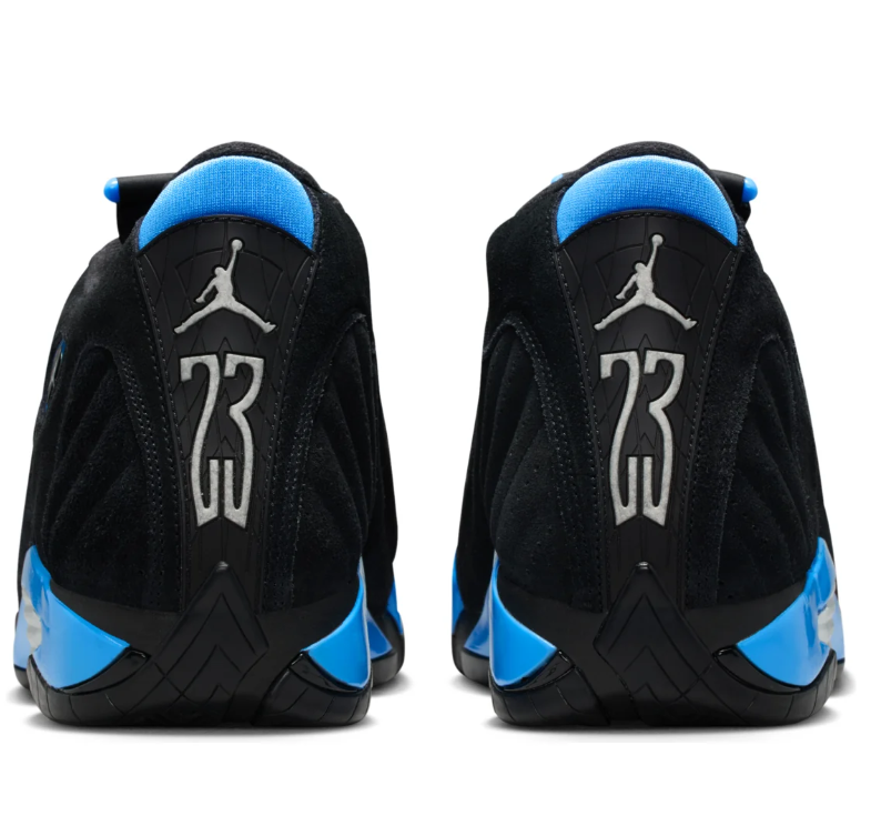 Air Jordan Black Sneakers with Bright Blue and Silver Accents