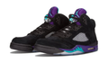 Air Jordan Black High-Top Sneakers with Purple and Teal Accents