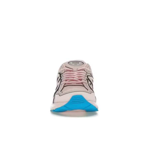 Dior Blush Pink Sneakers with CD Logo and Turquoise Outsole